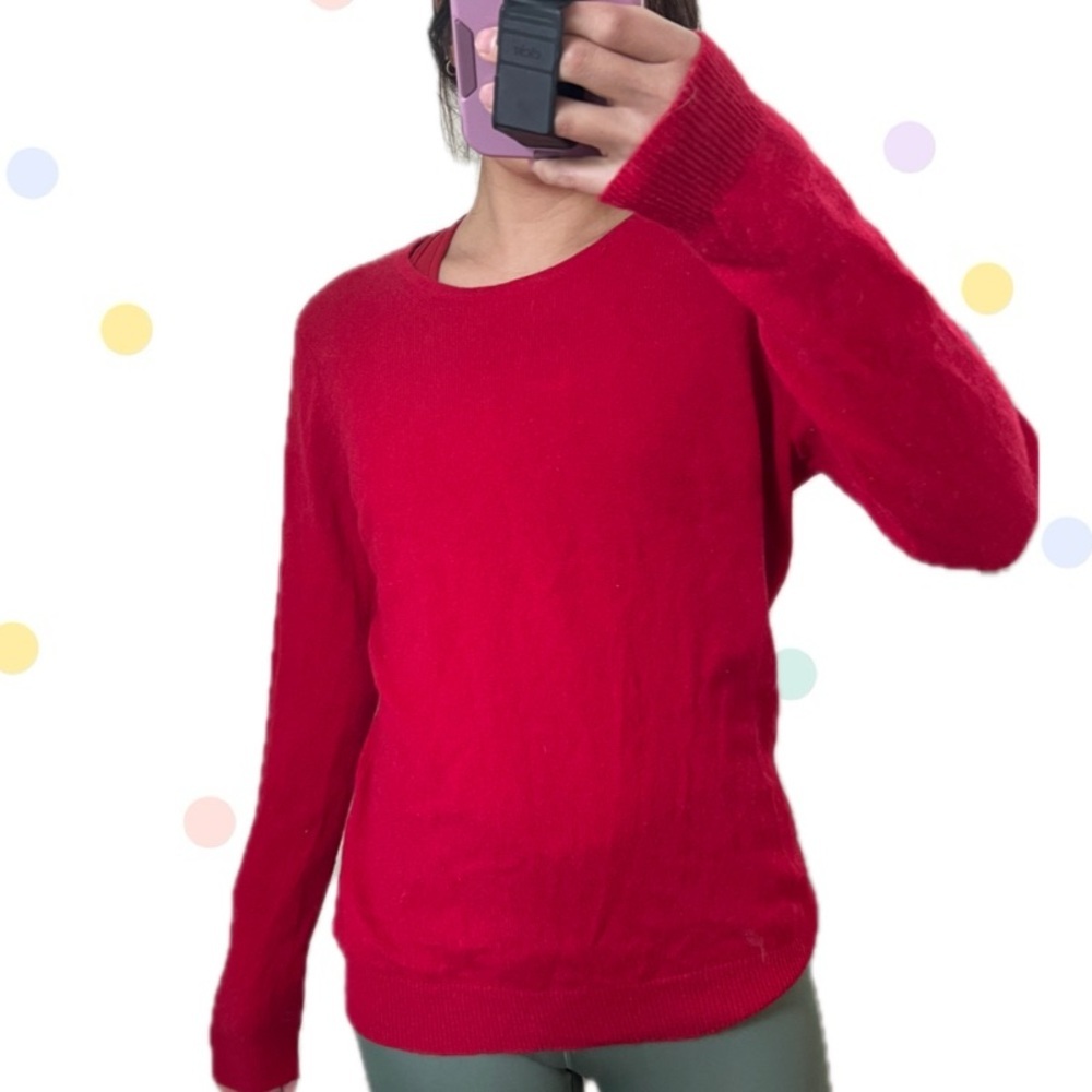 Charter Club Vibrant Red Crew Neck Sweater